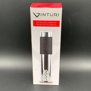 Vinturi Battery Operated Wine Opener Electric Corkscrew Stainless Steel